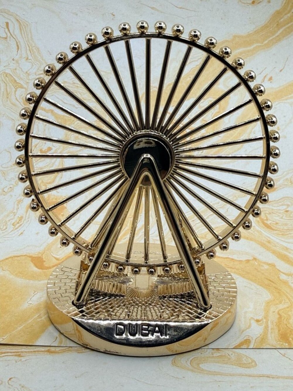 Ain Dubai Metal Souvenir Miniature – Dubai Ferris Wheel Desk Decoration